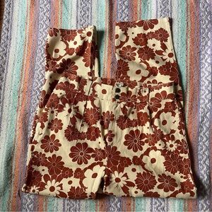 LAST CALL❗️Lucy & Yak Goldie Floral Addison Pants Twill Tapered NWT UK 34 US 12